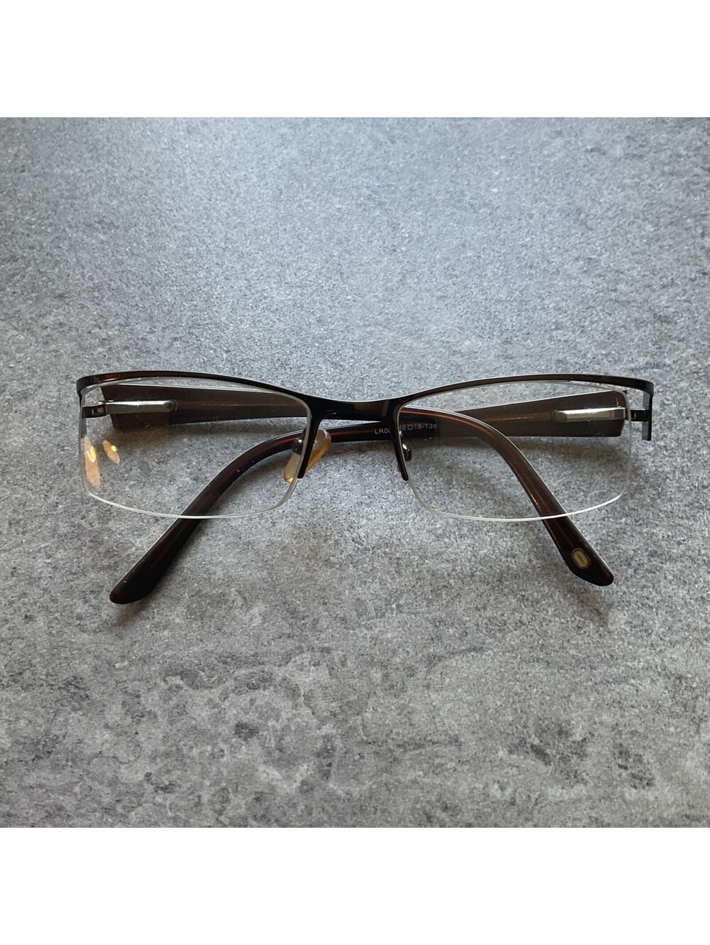 Lorenzz Womens Eyeglass Frames LR080 48-18 135mm Brown Metal/Resin G3